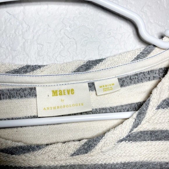 Anthro Maeve🔥SALE🔥strip top faux fur trim Medium - Picture 7 of 9